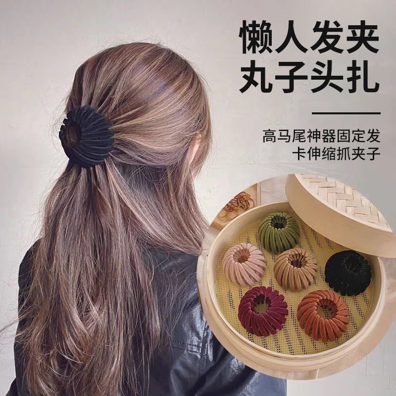 鸟巢盘发器女秋冬丸子头盘发器