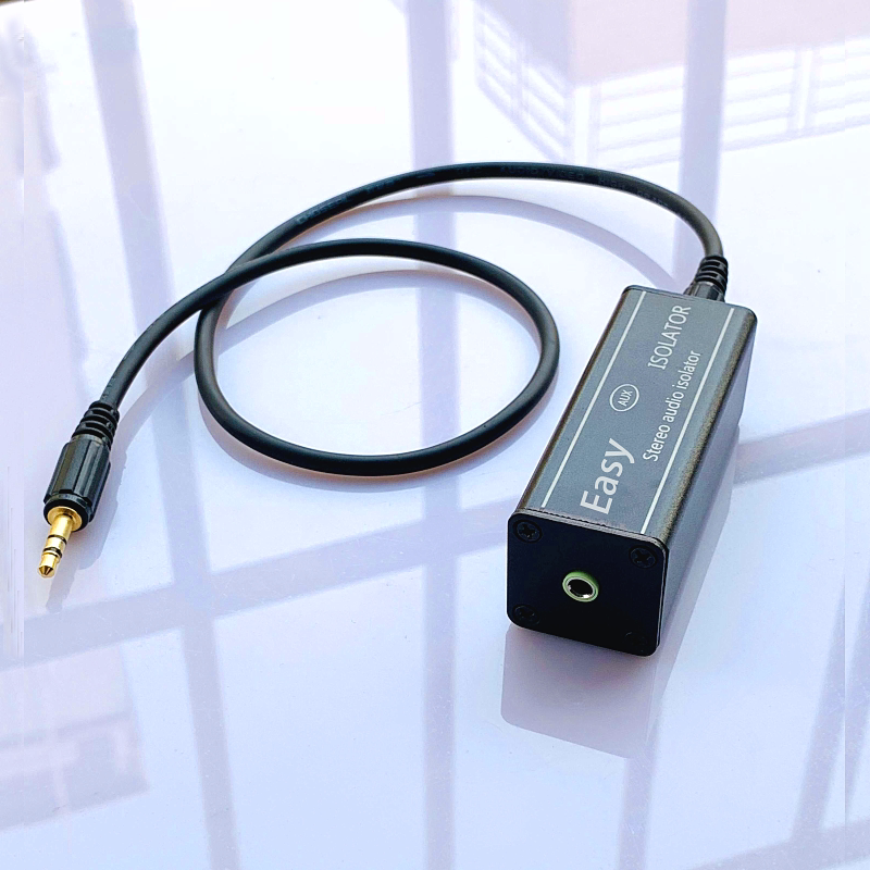 5音频隔离器音响噪声电流声消除杂音共地滤波aux降噪器抗干扰器