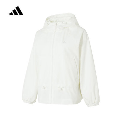 adidas阿迪达斯连帽外套女26春户外梭织夹克KS2807 KS2808 KS2809