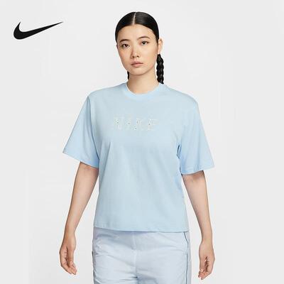 Nike耐克短袖女2025秋季休闲印花透气圆领宽松运动T恤II0446-441