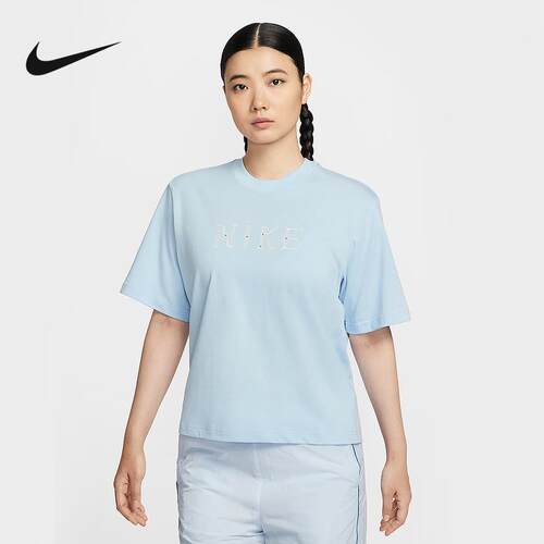 Nike耐克短袖女2025秋季休闲印花透气圆领宽松运动T恤II0446-441
