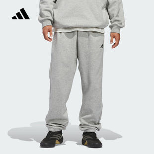 adidas阿迪达斯男裤2026春季宽松休闲篮球运动针织加绒长裤KB7551