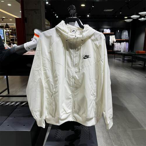 nike耐克运动外套男2024秋季新款梭织休闲连帽防风夹克DA0002-135