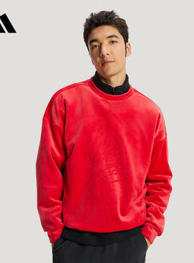 adidas阿迪达斯卫衣男2026春马年加绒套头衫KE4067 KE4068 KE4069