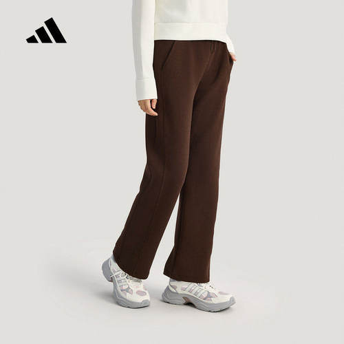 adidas阿迪达斯运动裤女2026春女高腰针织直筒长裤 KH2686 KH2689