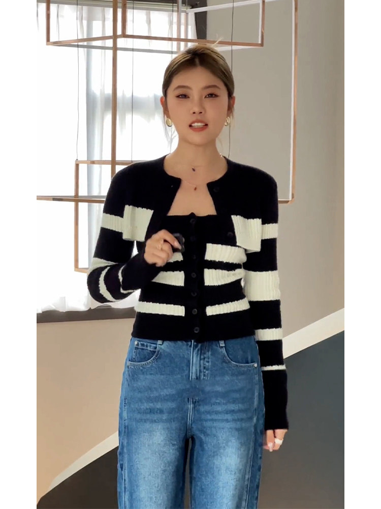 黑白清凉丝绸开衫Essential Ice Silk Cardigan