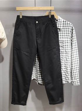 毒类 春夏薄款潮流时尚裤子男2025新款修身小直筒长裤水洗休闲裤
