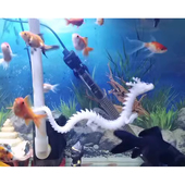 鱼缸造景3d打印关节龙实心沉水可张嘴五爪中国龙摆件儿童玩具龙蛋