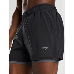 热款GYMSHARK肌肉鲨鱼轻薄速干短裤男马拉松中长跑跑步运动五分裤