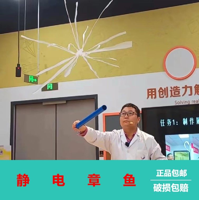 【静电章鱼】道理学趣味物理实验网红玩具教具创坊