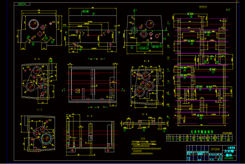 【gy080】ca6150车床主轴箱箱体工艺及夹具设计cad图纸说明书资料