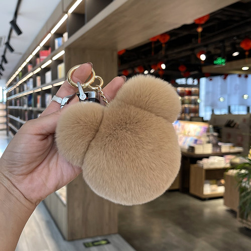 獭兔毛米奇网红ins风小熊挂件