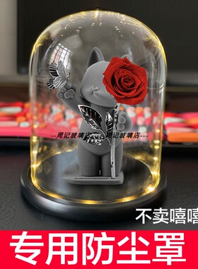 适用嘻嘻猫潮玩摆件防尘玻璃罩包邮优质热销送女友 包邮