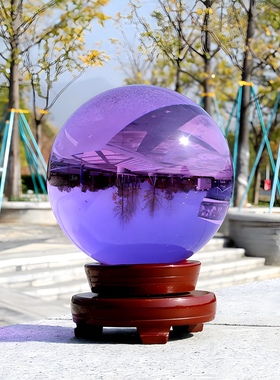 高档办公室水晶球摆件家居装饰客厅摆设白透明玻璃球魔术球摄影球