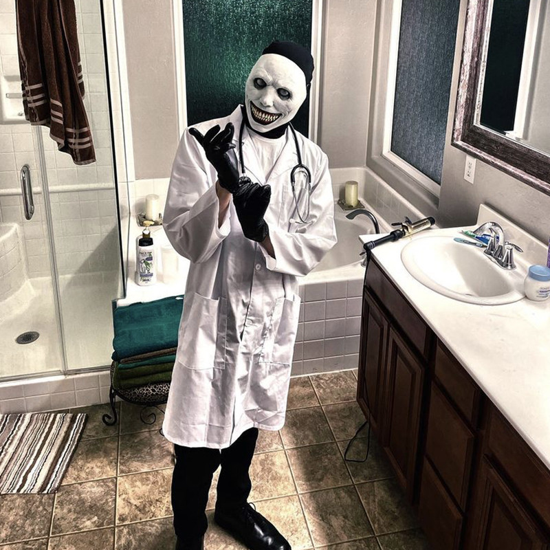 万圣节cosplay驱魔人恐怖鬼脸恶魔面具剧本杀npc医生扮鬼装扮道具