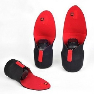 单反相机快取镜头筒镜头袋 高弹防水布料镜头包 红黑双面潜水面料