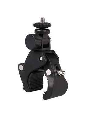 单反数码相机钳式支架DV单车云台180度蟹夹大力夹三脚架增机位夹