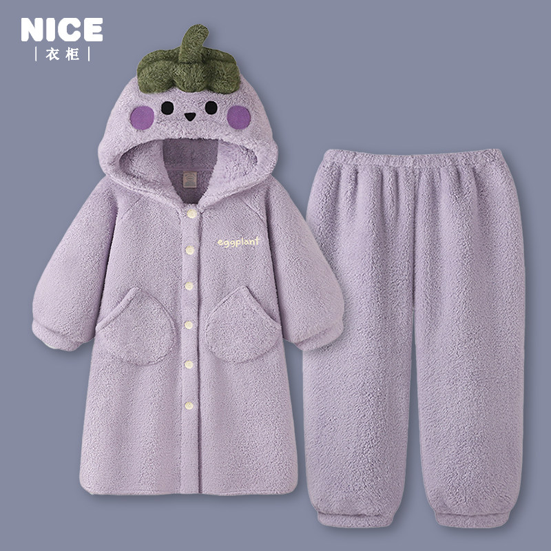 珊瑚绒睡衣睡袍女冬季加厚加绒家居服可外穿2025新款秋冬季法兰绒,女士内衣/男士内衣/家居服,睡衣/家居服套装,淘宝优惠券,粉丝福利购,淘宝优惠卷