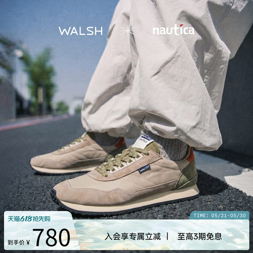 WALSH x nautica whitesail联名 ENSIGN  复古慢跑鞋休闲鞋运动鞋