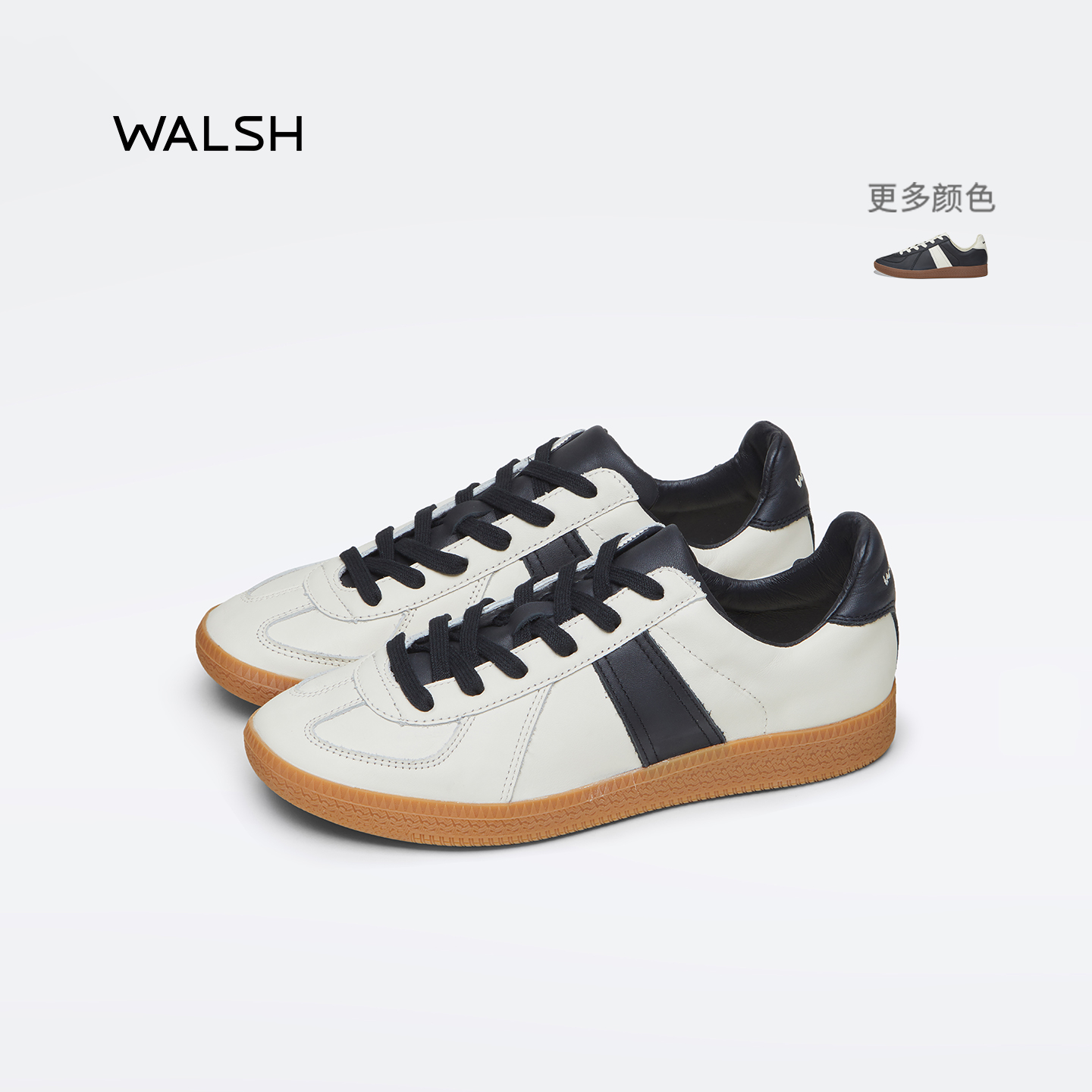NormanWalsh【Miyavi同款】GAT系列 男女牛皮黑白熊猫德训鞋