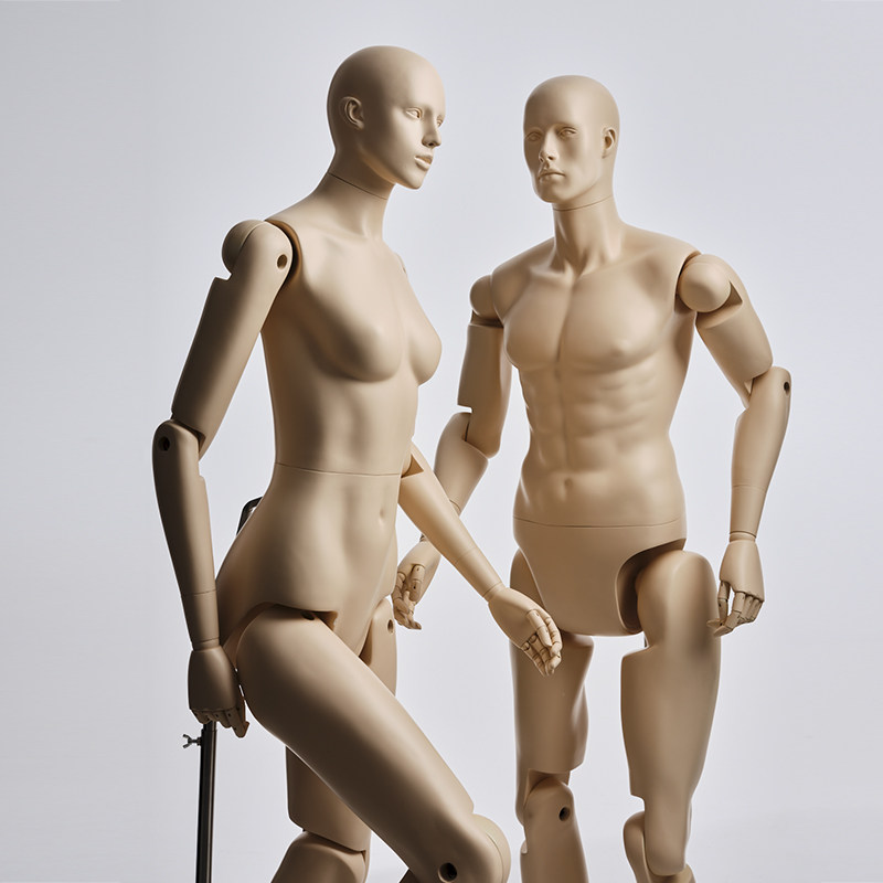运动模特道具男全身假人偶跑步机器人女可活动关节模型儿童展示架
