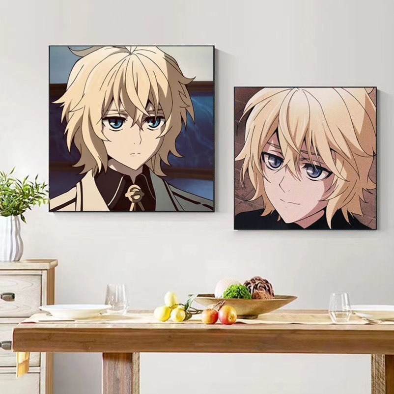 百夜米迦尔 终结的炽天使动漫人物diy数字油画手绘填色画生日礼物