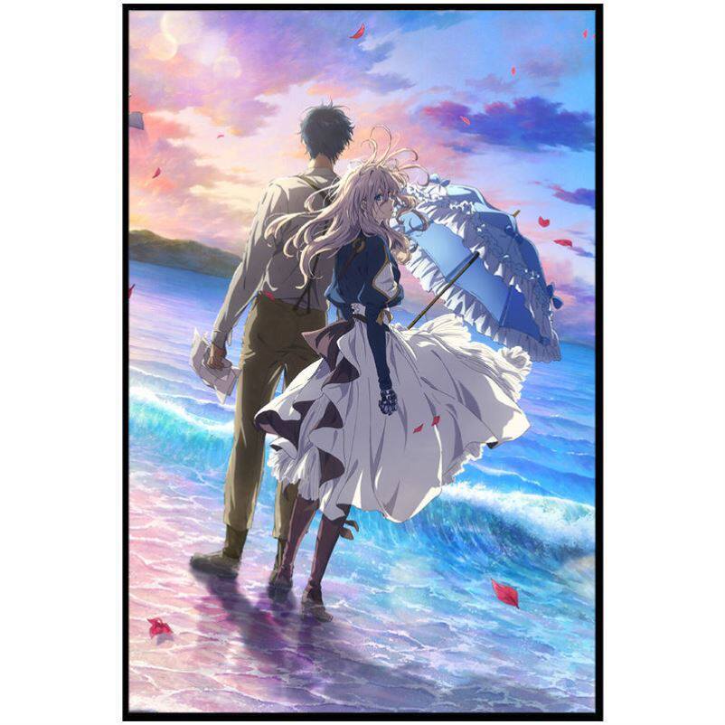 紫罗兰 永恒花园diy数字油画手绘薇尔莉特少佐填色丙烯颜料画礼物