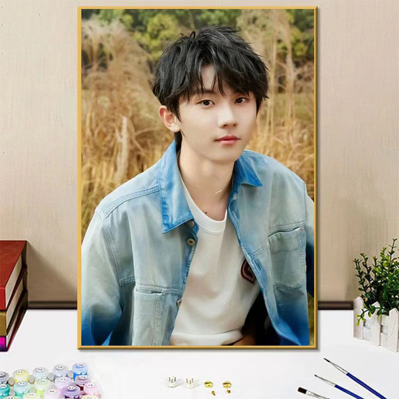 时代少年团马嘉祺爱豆周边diy数字油画手工填色涂鸦画画生日礼物