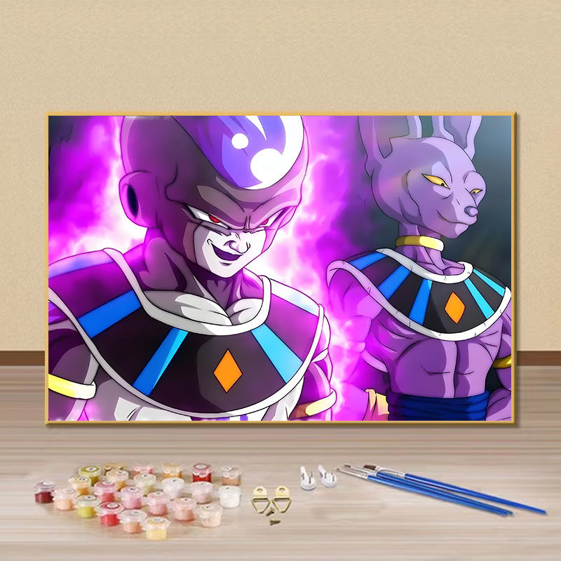 比鲁斯七龙珠卡通人物手绘填色画