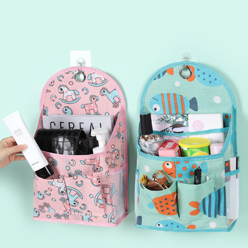 宿舍上铺床头挂篮置物架布艺大学学生寝室床上收纳好物神器墙上