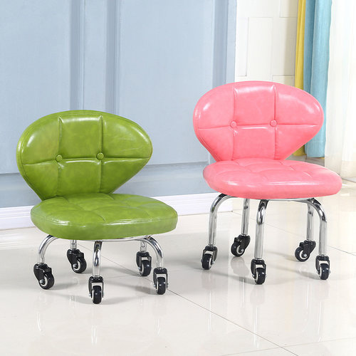 万向滑轮凳带轮凳子靠背椅学步凳