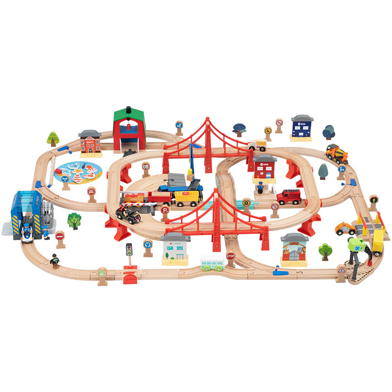 COMPATIBLE BRIO CHILDRENS WOODEN ELECTRIC TRAIN TRACK SET MAGNETIC EDUCATIONAL BUILDING BLOCKS ASSEMBLED TOY BOY