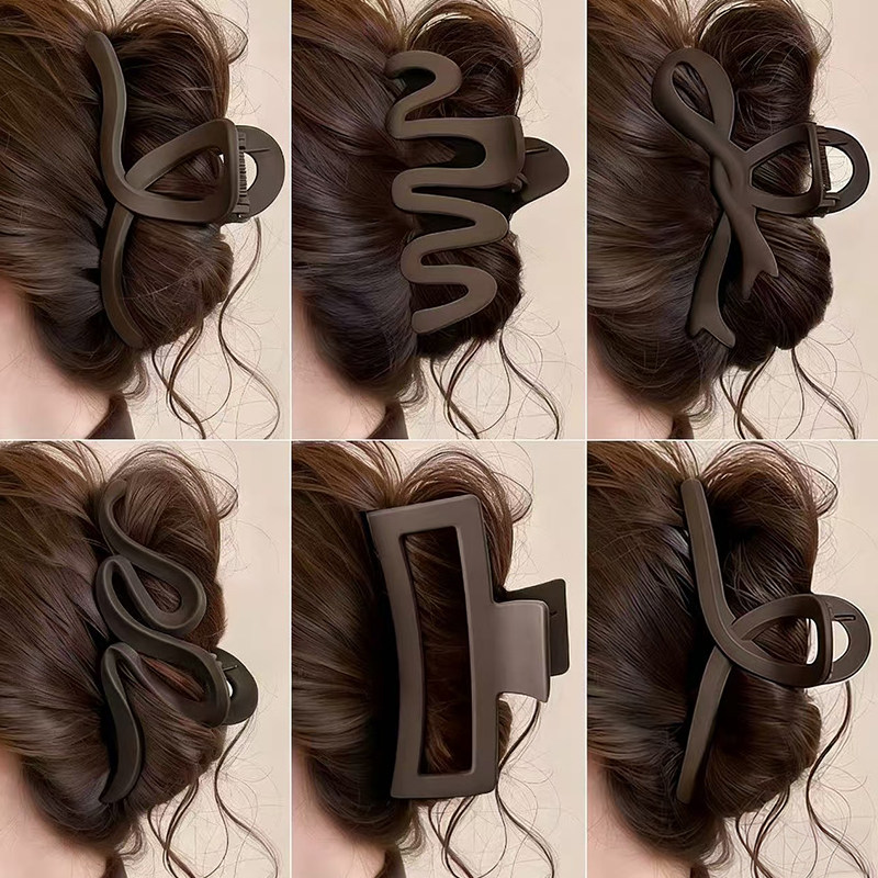 咖色大号抓夹女2026年新款发夹后脑勺盘发发量多鲨鱼夹子发卡头饰,饰品/流行首饰/时尚饰品新,发饰,淘宝优惠券,粉丝福利购,淘宝优惠卷