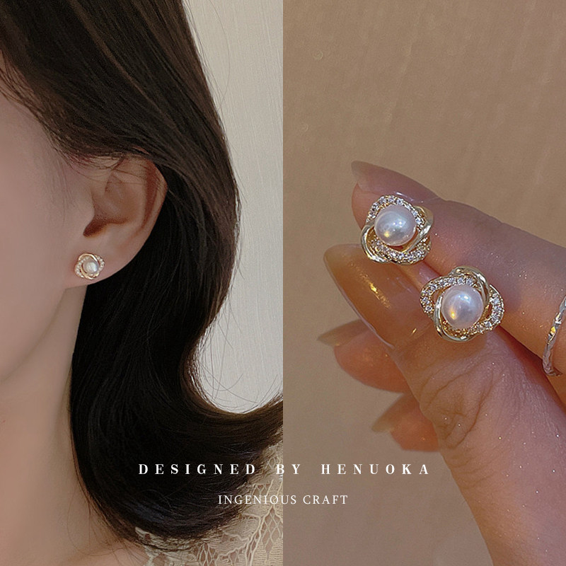 法式轻奢珍珠耳环女小众设计感耳钉韩国网红秋冬耳饰2025年新款潮,饰品/流行首饰/时尚饰品新,耳环,淘宝优惠券,粉丝福利购,淘宝优惠卷