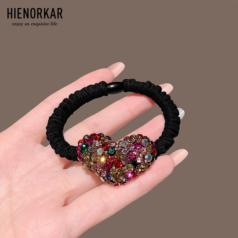 韩国东大门气质爱心镶钻2025新款