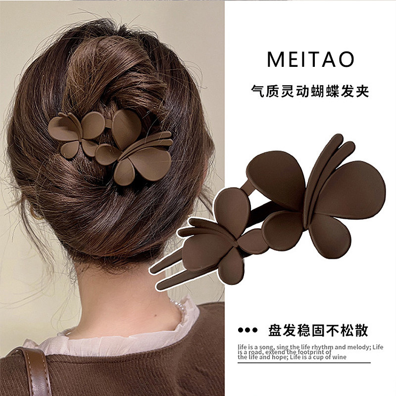 网红高级感蝴蝶夹子后脑勺盘发神器发夹女气质抓夹一字夹发卡头饰,饰品/流行首饰/时尚饰品新,发饰,淘宝优惠券,粉丝福利购,淘宝优惠卷