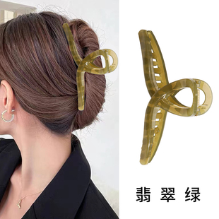 白露同款秋冬大号鲨鱼夹女后脑勺盘发抓夹发量多发夹气质夹子头饰