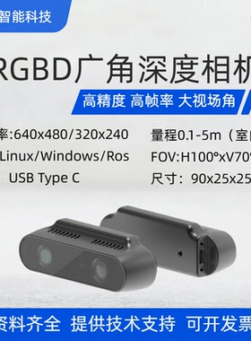 Yunshis广角iTOF原理RGBD深度相机跌倒检测AI目标识别定位提供SDK