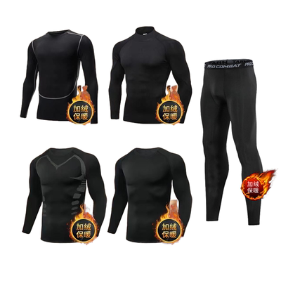 长袖高领加绒男女紧身衣涤纶塑身