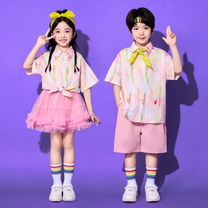 六一儿童表演服装小学生啦啦队合唱演出服幼儿园毕业照班服舞蹈服