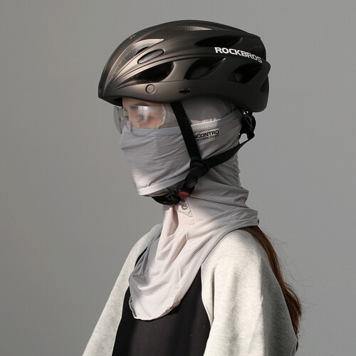 薄夏季男女户外骑行防晒面罩护颈