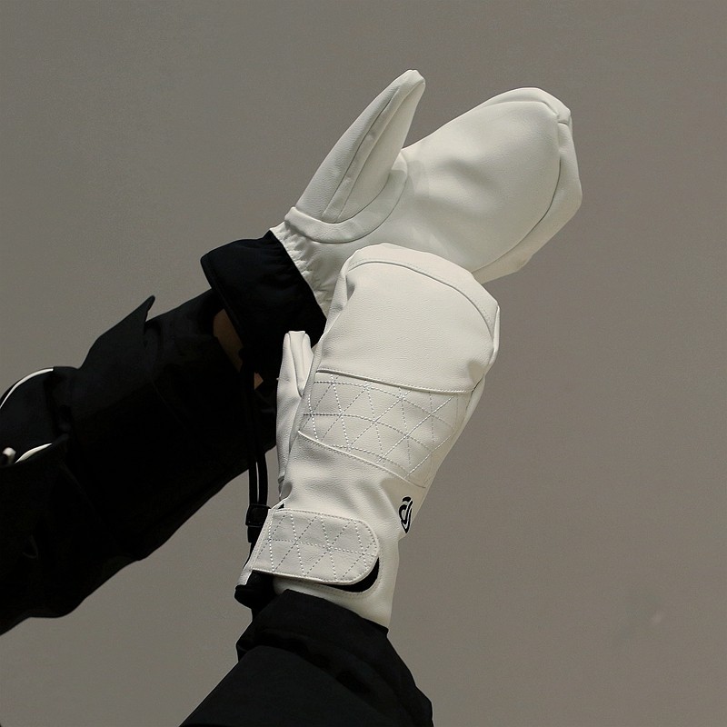 户外运动单双板护具专业滑雪手套防丢内五指冬天防寒防水焖子连指