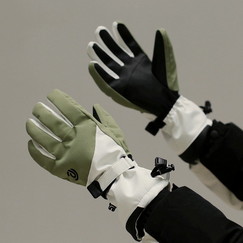 专业细节感冬天防寒滑雪手套男骑行耐磨防水加绒保暖防丢可触屏女