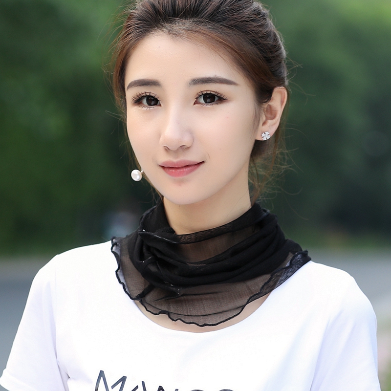 防晒围脖脖套女百搭假领子小丝巾