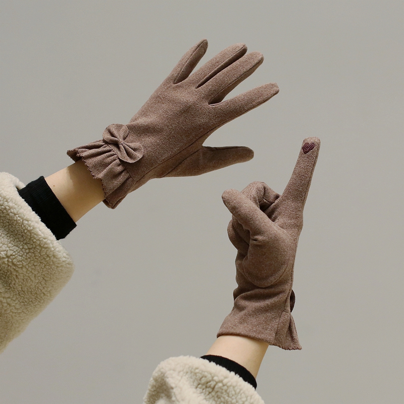 秋冬护手保暖显瘦好看可触屏手套