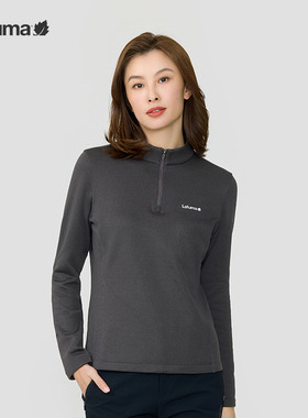 LAFUMA乐飞叶秋冬半拉链抓绒长袖T恤女士保暖打底衫上衣LFTS4DL80
