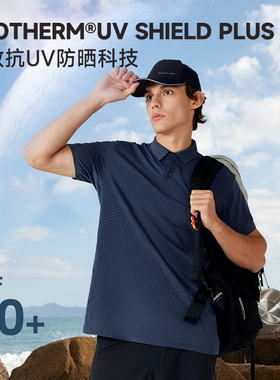 商场同款诺诗兰短袖T恤翻领POLO衫男户外防晒速干半袖 NTSEH5218S