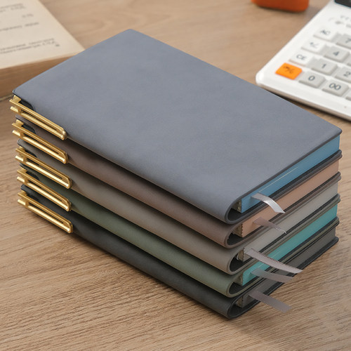便携软皮a6小本子简约可印logo