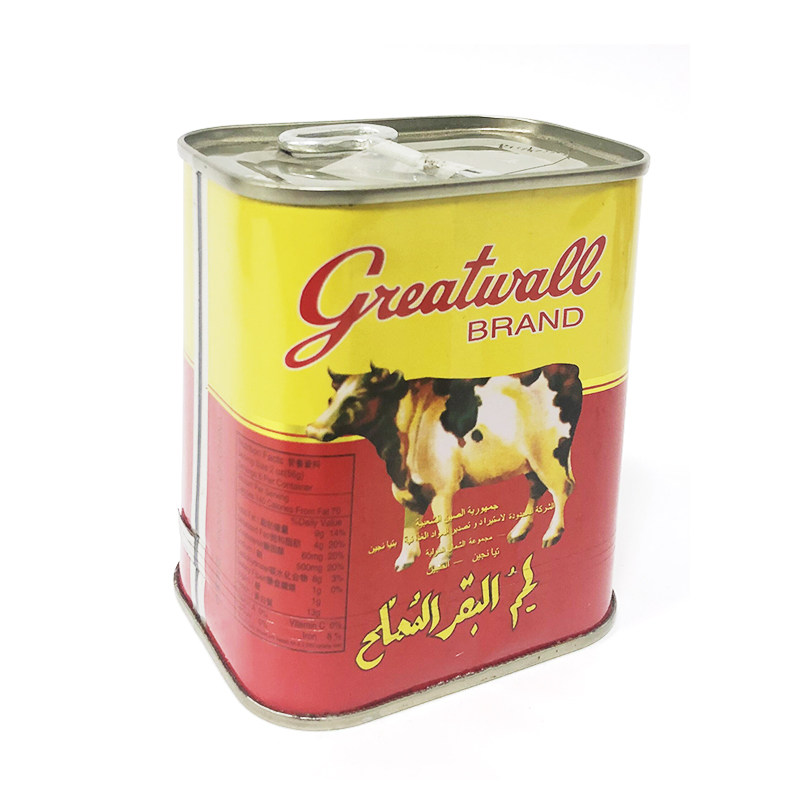 长城咸牛肉罐头340g即食夹面肉制品/肉类罐头