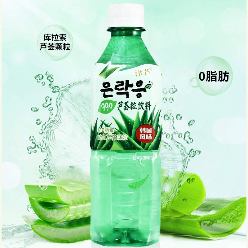 津芦芦荟粒饮料选用库拉索芦荟恩乐食品厂家直销500ml*15瓶装饮料